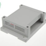 XDI02-11 — DIN Rail Enclosure with Ventilation and Red Locking Tab DSCN4380