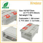 XDI02-16 — Plastic DIN Rail Enclosure with Ventilation & Locking Tab 主3 3